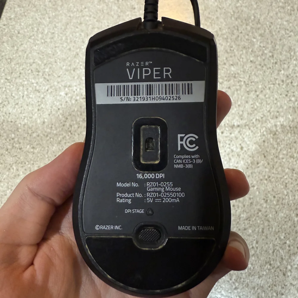 Razer Viper Black Gaming Mouse